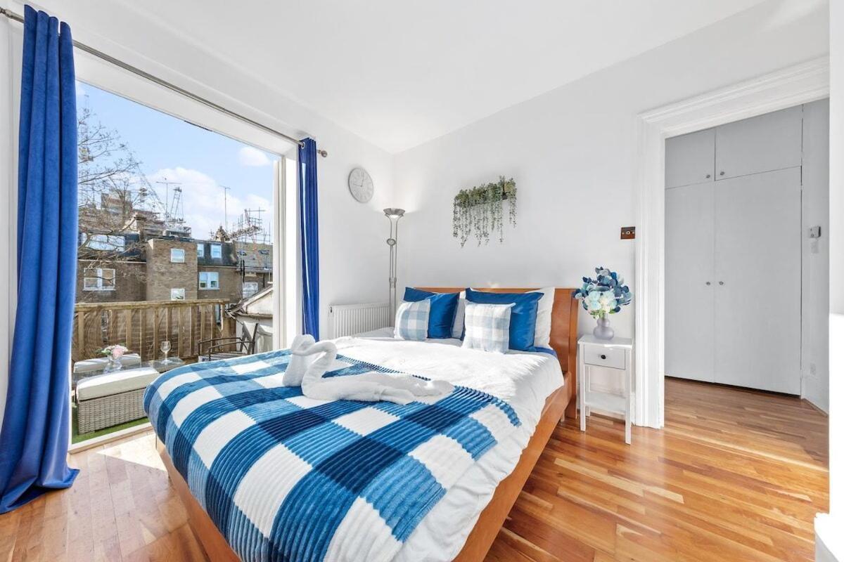 Balcony Blue Theme 1 Bedroom Central London Luxury Flat Near Hyde Park! Accommodates Up To 6! Double Sofa Bed And Next To Station! Eksteriør bilde